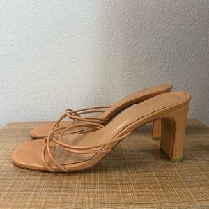 SABO Strappy Nude Sandal With Low Heel in Size 9